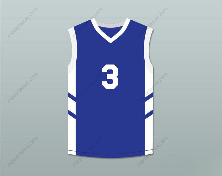 CUSTOM ANY Name Number CLIFF ROBINSON 3 BLUE BASKETBALL JERSEY DENNIS RODMAN'S BIG BANG IN PYONGYANG Top Stitched S-6XL