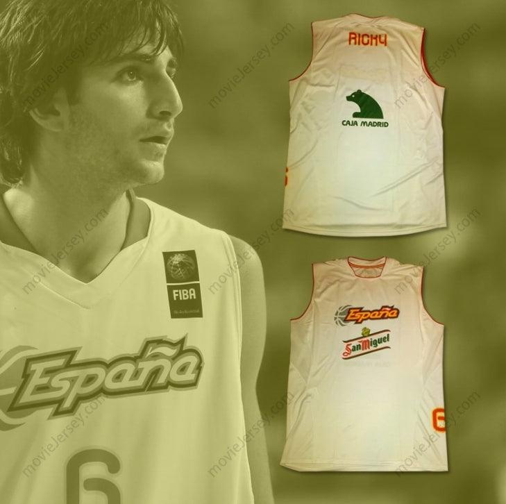 CUSTOM ANY Name Number RICKY RUBIO ESPANA SPAIN NATIONAL TEAM BASKETBALL JERSEY STITCH SEWN Top Stitched S-6XL