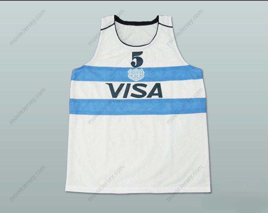 CUSTOM ANY Name Number MANU GINOBILI 5 ARGENTINA BASKETBALL JERSEY ANY PLAYER Top Stitched S-6XL