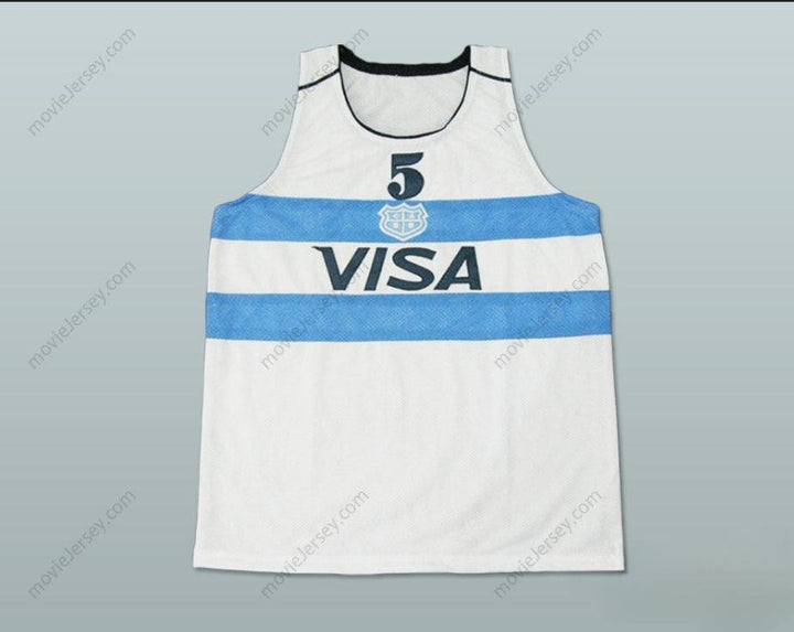 CUSTOM ANY Name Number MANU GINOBILI 5 ARGENTINA BASKETBALL JERSEY ANY PLAYER Top Stitched S-6XL