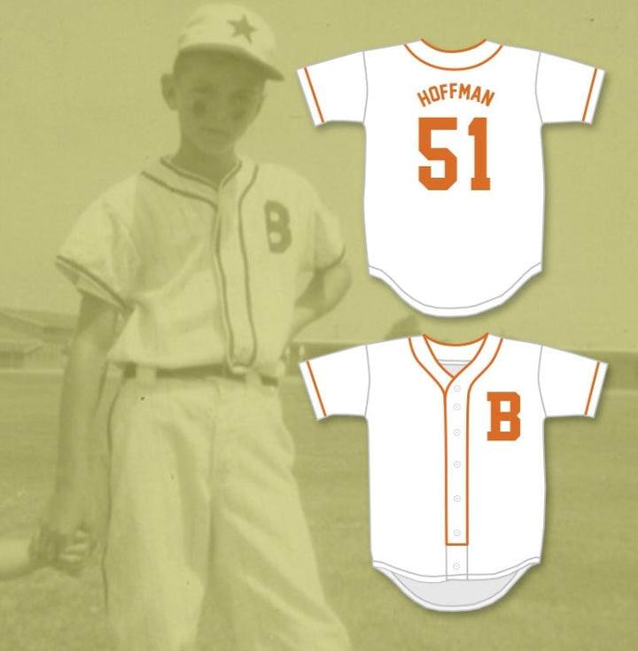 Custom Any Name Number TREVOR HOFFMAN 51 BELLFLOWER LITTLE LEAGUE WHITE BASEBALL JERSEY 2 Top Stitched S-6XL