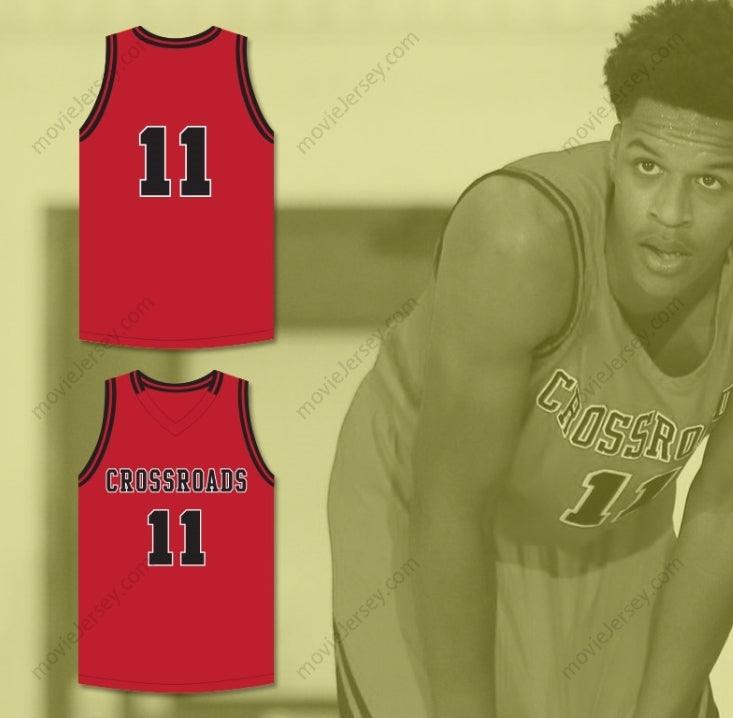 CUSTOM ANY Name Number SHAREEF O'NEAL 11 CROSSROADS SCHOOL ROADRUNNERS RED BASKETBALL JERSEY 1 Top Stitched S-6XL