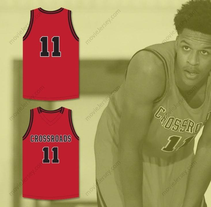 CUSTOM ANY Name Number SHAREEF O'NEAL 11 CROSSROADS SCHOOL ROADRUNNERS RED BASKETBALL JERSEY 1 Top Stitched S-6XL
