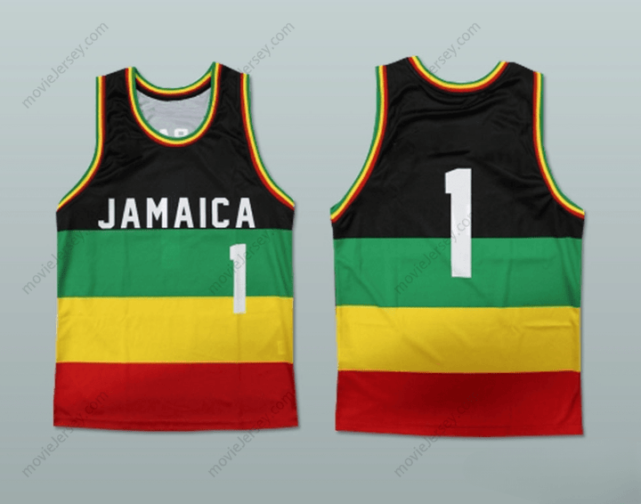 CUSTOM ANY Name Number JAMAICA 1 BASKETBALL JERSEY Top Stitched S-6XL