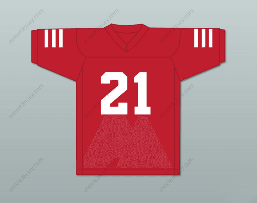 CUSTOM ANY Name Number JULIAN EDELMAN 21 REDWOOD CITY  RED FOOTBALL JERSEY Top Stitched S-6XL