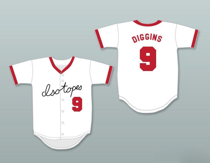 Custom Any Name Number SMASH DIGGINS 9  ISOTOPES BUTTON DOWN BASEBALL JERSEY Top Stitched S-6XL