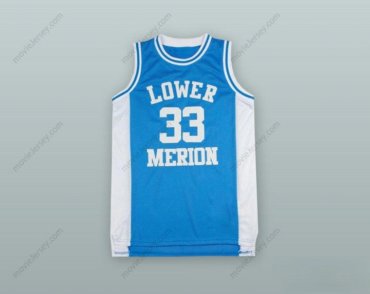 CUSTOM ANY Name Number   BRYANT 33 LOWER MERION HIGH SCHOOL LIGHT BLUE BASKETBALL JERSEY Top Stitched S-6XL