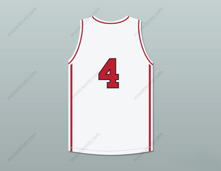 CUSTOM ANY Name Number GERRARD 4 WHITE BASKETBALL JERSEY HIGH SCHOOL MUSICAL SKIT MADTV Top Stitched S-6XL