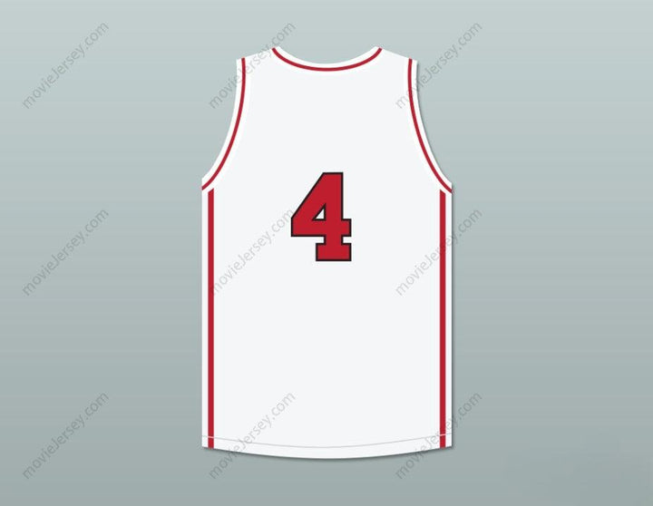 CUSTOM ANY Name Number GERRARD 4 WHITE BASKETBALL JERSEY HIGH SCHOOL MUSICAL SKIT MADTV Top Stitched S-6XL