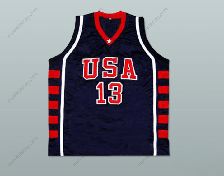 CUSTOM ANY Name Number TIM DUNCAN USA TEAM BASKETBALL JERSEY NEW ANY SIZE Top Stitched S-6XL