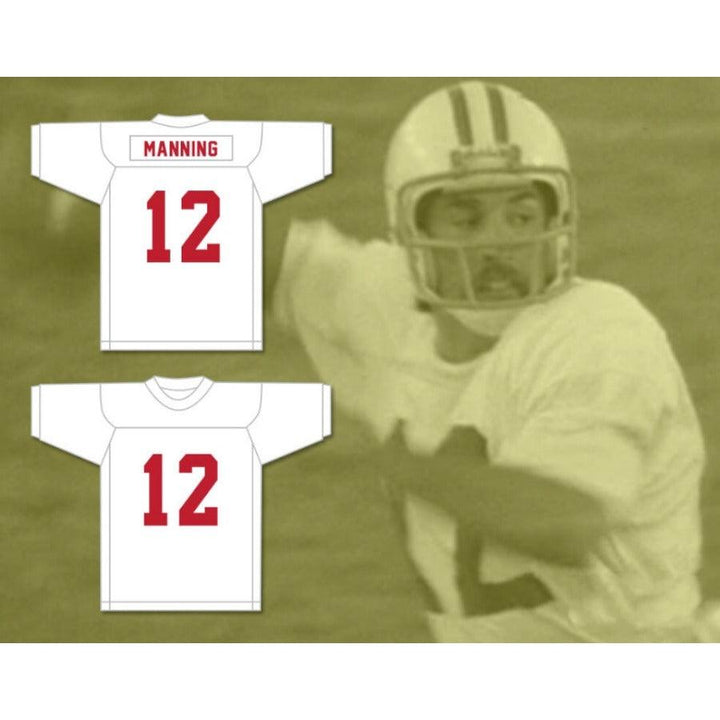 CUSTOM ANY Name Number HOSE MANNING 12 MIAMI FOOTBALL JERSEY SEMI-TOUGH Top Stitched S-6XL