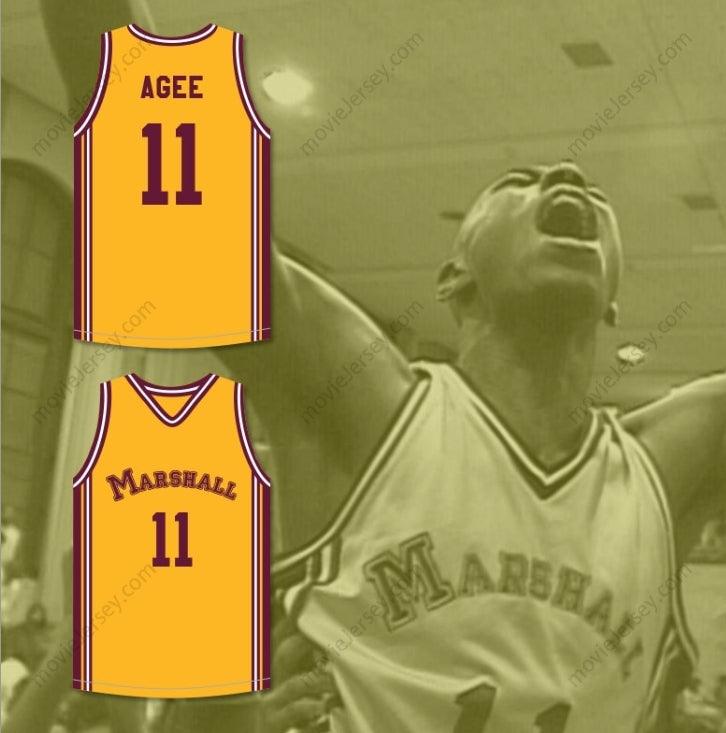 CUSTOM ANY Name Number ARTHUR AGEE JR 11 JOHN MARSHALL METROPOLITAN HIGH SCHOOL COMMANDOS BASKETBALL JERSEY HOOP DREAMS Top Stitched S-6XL
