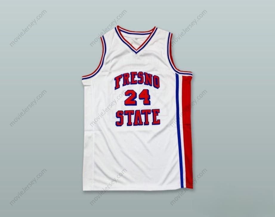 CUSTOM ANY Name Number CHRIS HERREN 24 FRESNO STATE BULLDOGS WHITE BASKETBALL JERSEY Top Stitched S-6XL