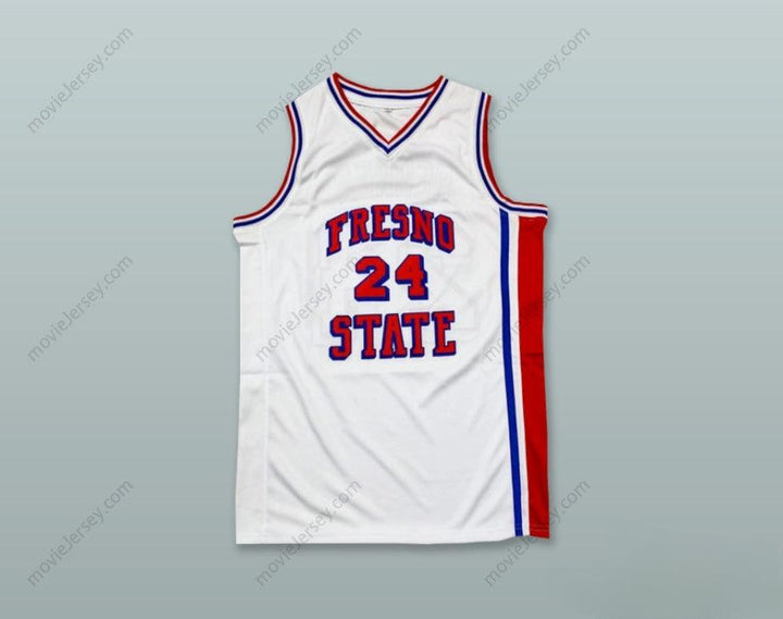 CUSTOM ANY Name Number CHRIS HERREN 24 FRESNO STATE BULLDOGS WHITE BASKETBALL JERSEY Top Stitched S-6XL