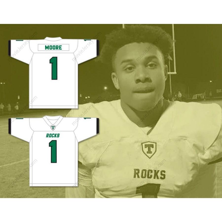 CUSTOM ANY Name Number RONDALE MOORE 1 TRINITY HIGH SCHOOL SHAMROCKS Football Jersey Top Stitched S-6XL