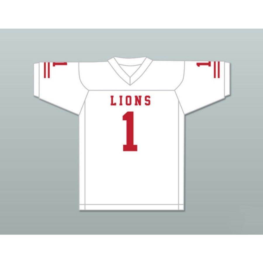 CUSTOM ANY Name Number DJ LAW 1 EMCC LIONS FOOTBALL JERSEY INCLUDES PATCHES Top Stitched S-6XL