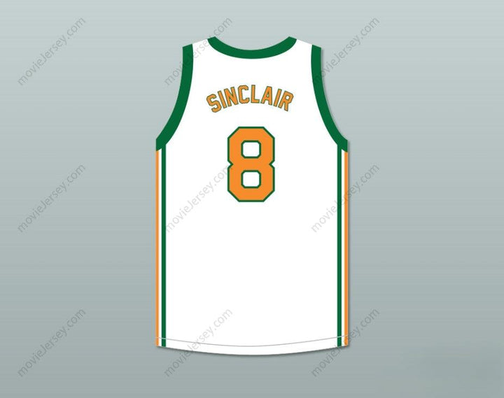 CUSTOM ANY Name Number LUCAS SINCLAIR 8 HAWKINS HIGH SCHOOL TIGERS WHITE BASKETBALL JERSEY 2 Top Stitched S-6XL