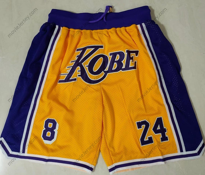Custom Any Name Mens Basketball Shorts 8# 24# Men Retro Mesh Embroidered with 4 Pockets Top Stitched