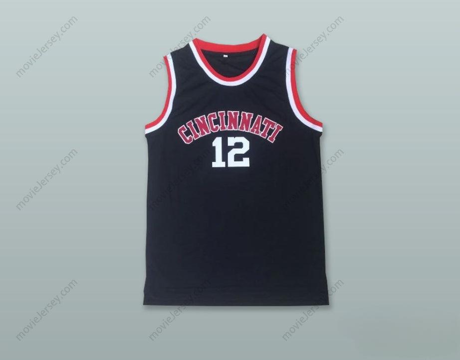 CUSTOM ANY Name Number OSCAR ROBERTSON 12  BLACK BASKETBALL JERSEY Top Stitched S-6XL