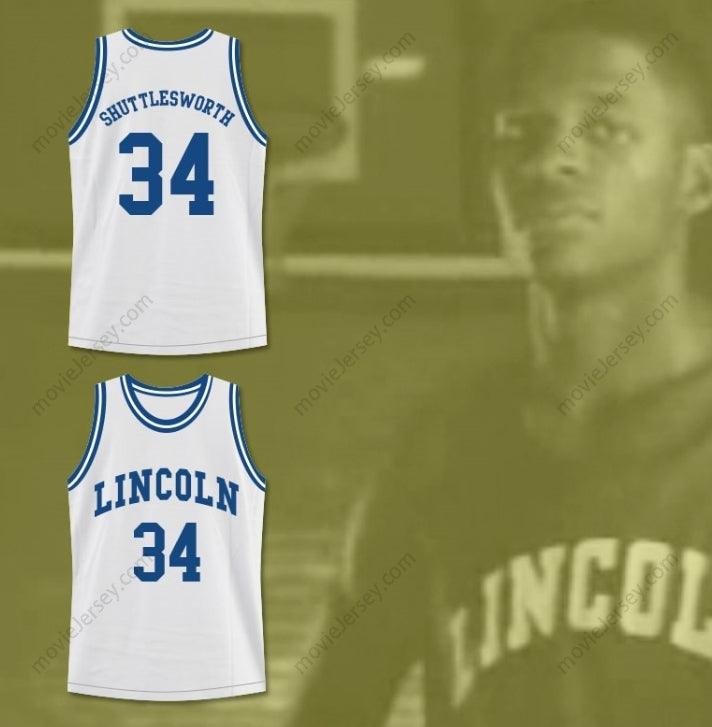 CUSTOM ANY Name Number RAY ALLEN JESUS SHUTTLESWORTH 34 WHITE LINCOLN HIGH SCHOOL BASKETBALL JERSEY HE GOT GAME Top Stitched S-6XL