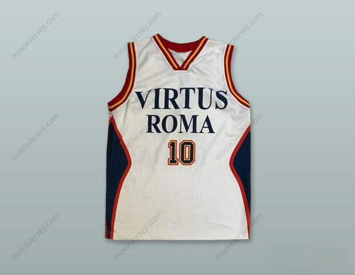CUSTOM ANY Name Number VIRTUS ROMA 10 WHITE BASKETBALL JERSEY Top Stitched S-6XL