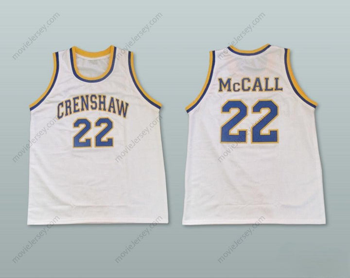 CUSTOM ANY Name Number OMAR EPPS QUINCY MCCALL 22 CRENSHAW HIGH SCHOOL WHITE BASKETBALL JERSEY LOVE AND BASKETBALL Top Stitched S-6XL