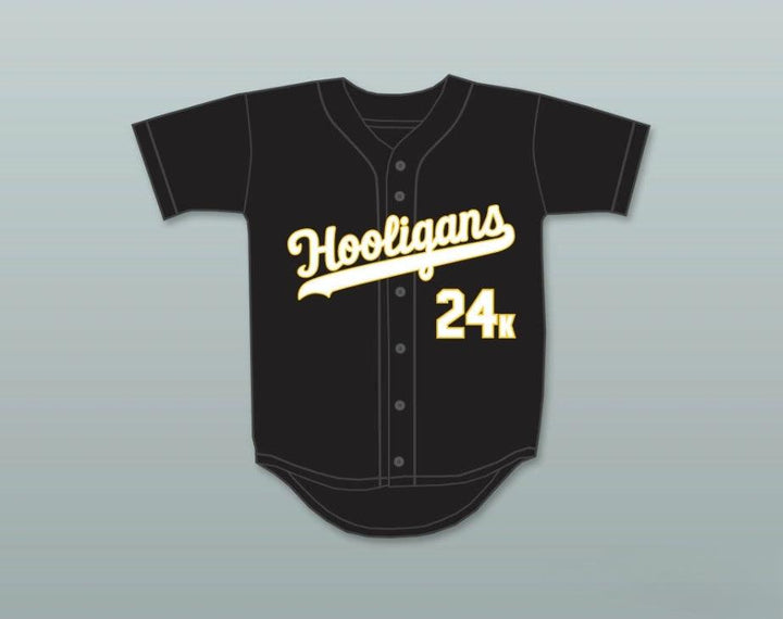 Custom Any Name Number MARS 24K HOOLIGANS BLACK BASEBALL JERSEY Top Stitched S-6XL