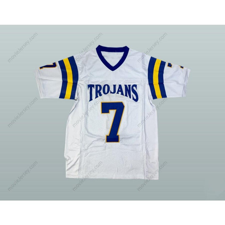 CUSTOM ANY Name Number BEN ROETHLISBERGER 7 FINDLAY HIGH SCHOOL TROJANS WHITE FOOTBALL JERSEY Top Stitched S-6XL