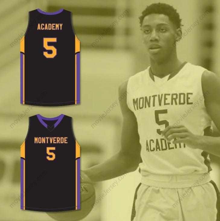 CUSTOM ANY Name Number R.J. BARRETT 5  ACADEMY  BLACK BASKETBALL JERSEY Top Stitched S-6XL