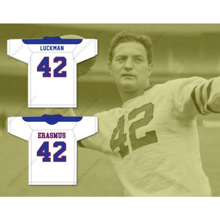 CUSTOM ANY Name Number SID LUCKMAN 42 ERASMUS HALL HIGH SCHOOL Football Jersey Top Stitched S-6XL