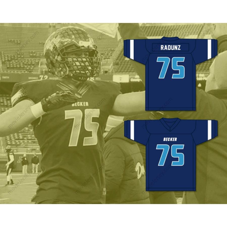 CUSTOM ANY Name Number DILLON RADUNZ 75 BECKER HIGH SCHOOL BULLDOGS Football Jersey Top Stitched S-6XL