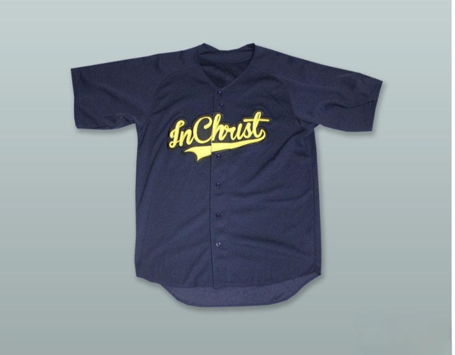 Custom Any Name Number INCHRIST 90 NAVY BLUE BASEBALL JERSEY Top Stitched S-6XL