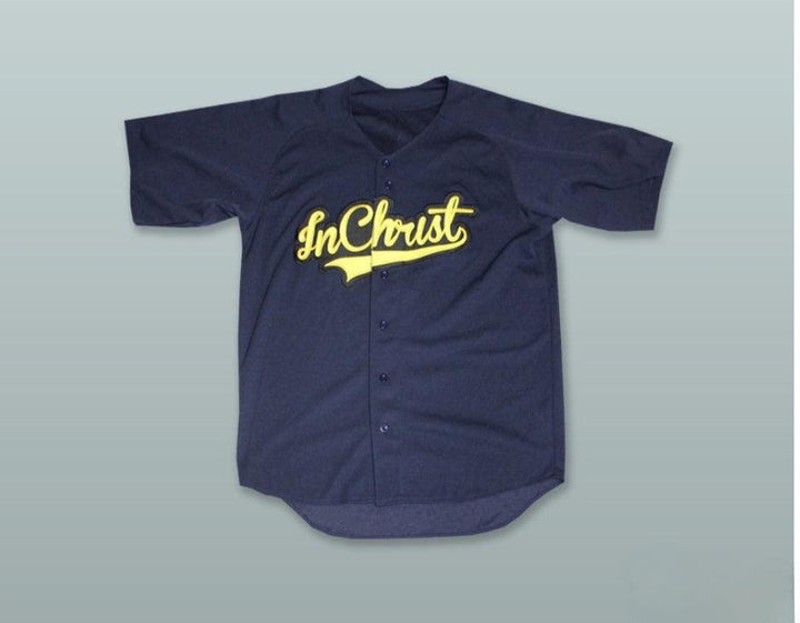 Custom Any Name Number INCHRIST 90 NAVY BLUE BASEBALL JERSEY Top Stitched S-6XL