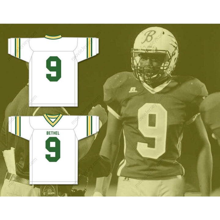 CUSTOM ANY Name Number JEREMIAH OWUSU-KORAMOAH 9 BETHEL HIGH SCHOOL BRUINS Football Jersey Top Stitched S-6XL