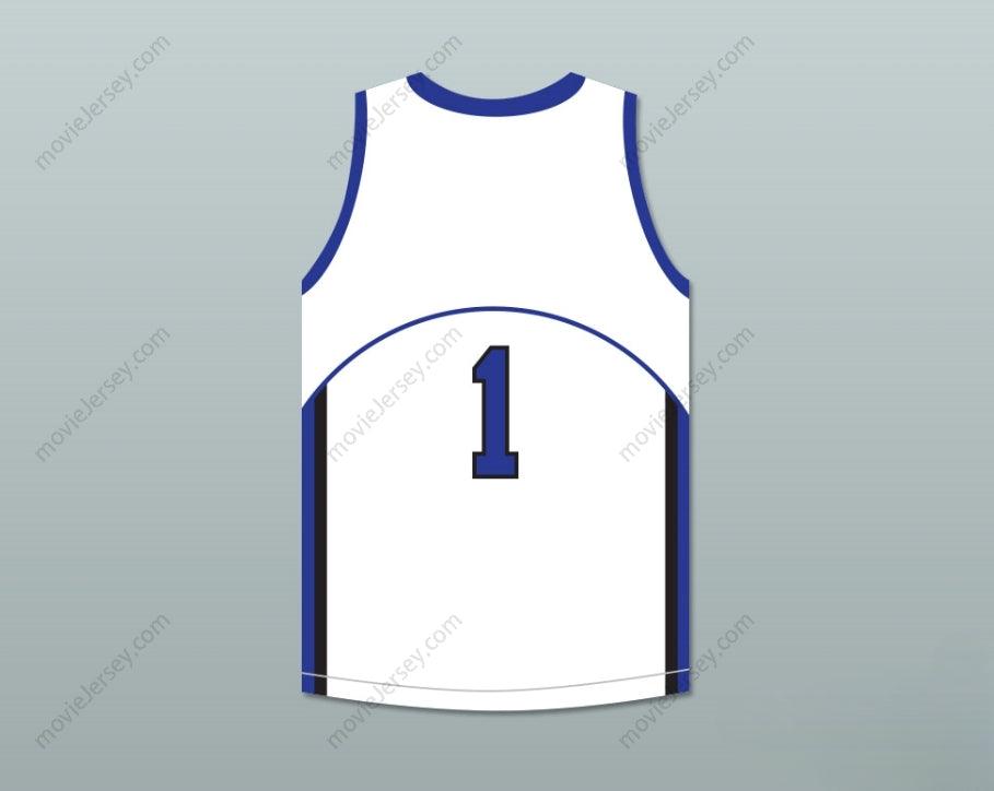 CUSTOM ANY Name Number DAMIAN LILLARD 1  HIGH SCHOOL WILDCATS WHITE BASKETBALL JERSEY Top Stitched S-6XL