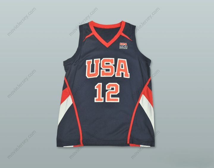 CUSTOM ANY Name Number AMAR'E STOUDEMIRE 12 TEAM USA BASKETBALL JERSEY Top Stitched S-6XL