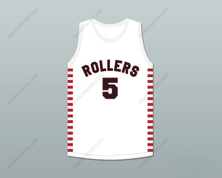 CUSTOM ANY Name Number KENNY SAILORS 5 PROVIDENCE STEAMROLLERS WHITE BASKETBALL JERSEY Top Stitched S-6XL