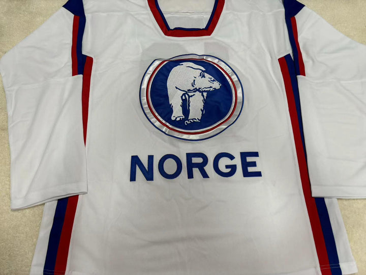 Custom Any Name Number PER-AGE SKRODER TEAM NORWAY HOCKEY JERSEY Stitched Top Stitched S-6XL