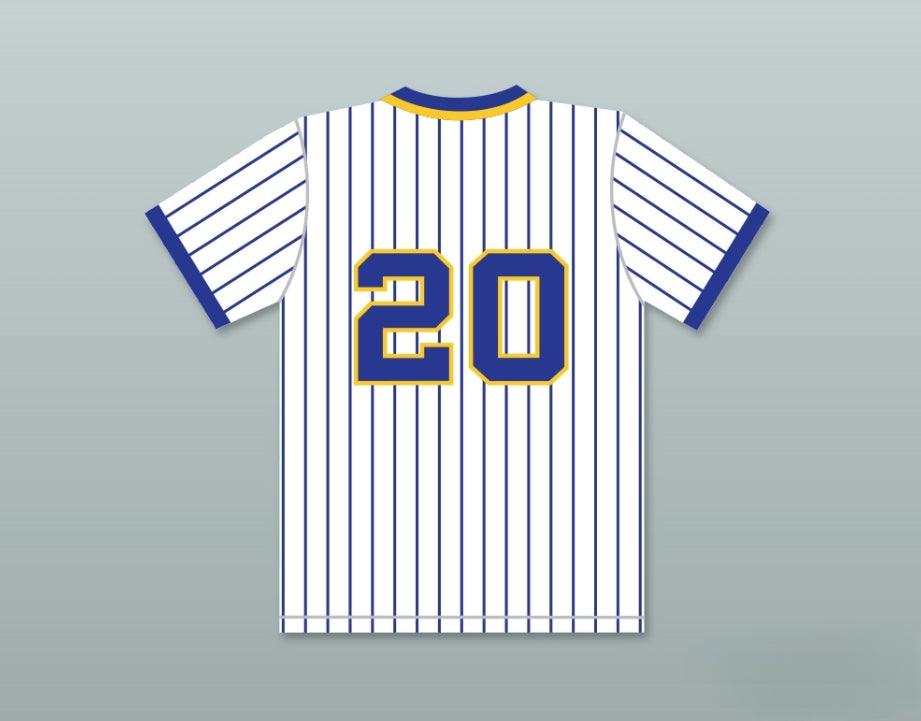 Custom Any Name Number DAN MARINO 20 CENTRAL CATHOLIC HIGH SCHOOL VIKINGS PINSTRIPED BASEBALL JERSEY Top Stitched S-6XL
