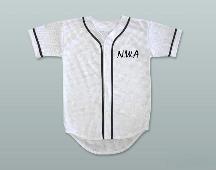 Custom Any Name Number N.W.A. EAZY-E 95 WHITE BASEBALL JERSEY Top Stitched S-6XL