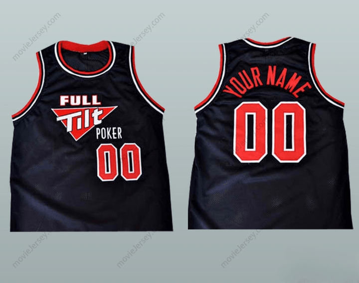 CUSTOM ANY Name Number FULL TILT POKER CUSTOMIZED BASKETBALL JERSEY YOUR NAME AND YOUR NUMBER Top Stitched S-6XL