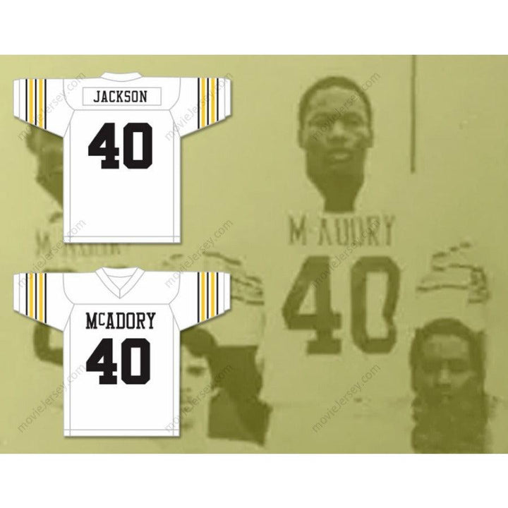 CUSTOM ANY Name Number BO JACKSON 40 MCADORY HIGH SCHOOL YELLOW JACKETS FOOTBALL JERSEY Top Stitched S-6XL