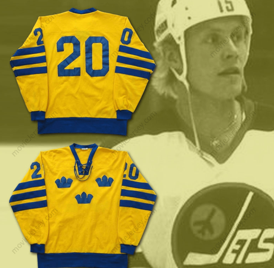 Custom Any Name Number Anders Hedberg Team Sweden Hockey Jersey Top Stitched S-6XL
