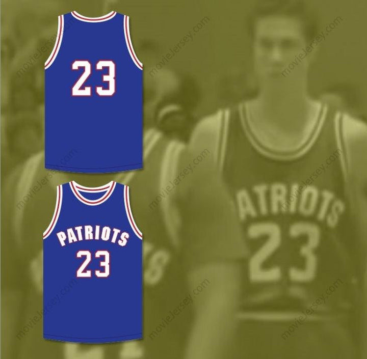 CUSTOM ANY Name Number NOAH GREGGORY 23 WILL FOSTER HIGH SCHOOL PATRIOTS BLUE BASKETBALL JERSEY THE RED SNEAKERS Top Stitched S-6XL
