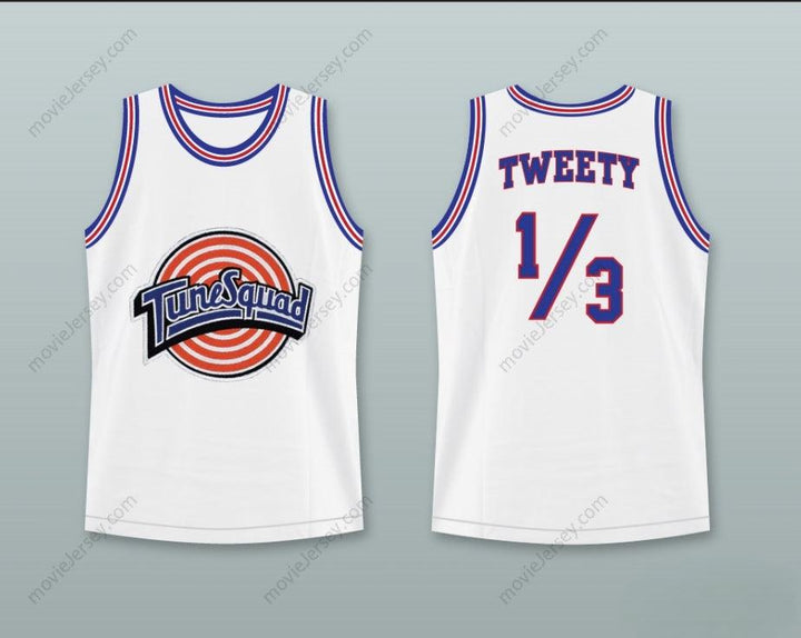 CUSTOM ANY Name Number SPACE JAM TUNE SQUAD TWEETY BIRD BASKETBALL JERSEY STITCH SEWN Top Stitched S-6XL