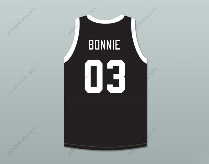 CUSTOM ANY Name Number BONNIE & CLYDE CRIMINAL SUPERSTARS BONNIE 03 BLACK BASKETBALL JERSEY Top Stitched S-6XL