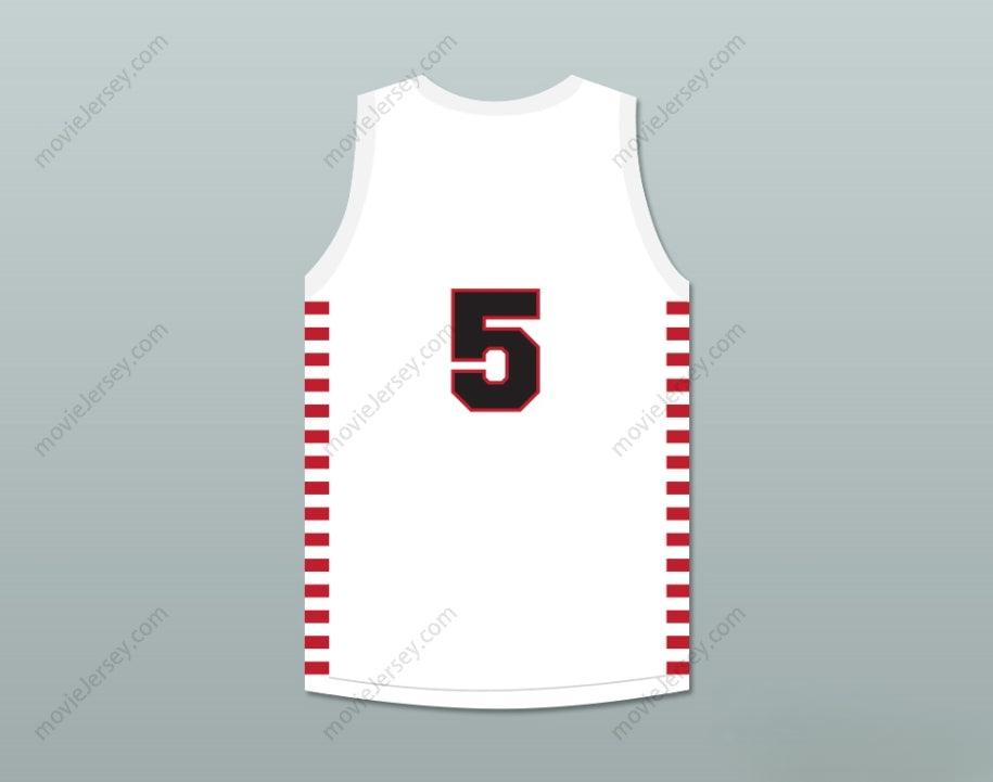 CUSTOM ANY Name Number KENNY SAILORS 5 PROVIDENCE STEAMROLLERS WHITE BASKETBALL JERSEY Top Stitched S-6XL