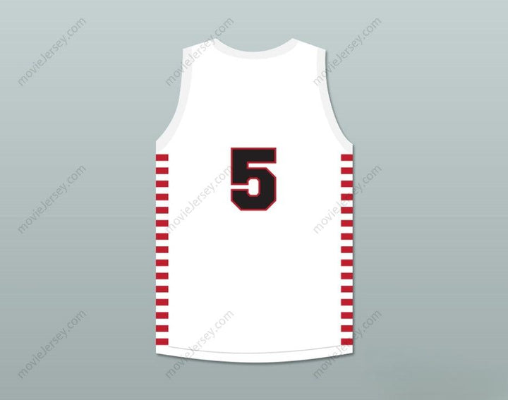 CUSTOM ANY Name Number KENNY SAILORS 5 PROVIDENCE STEAMROLLERS WHITE BASKETBALL JERSEY Top Stitched S-6XL