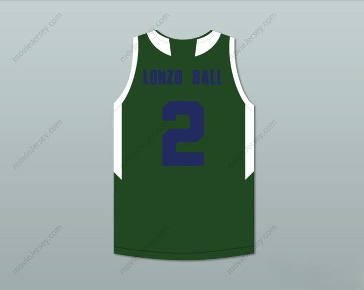 CUSTOM ANY Name Number LONZO BALL 2 CHINO HILLS HUSKIES GREEN BASKETBALL JERSEY WITH PATCH Top Stitched S-6XL