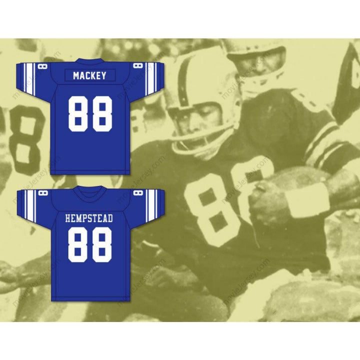 CUSTOM ANY Name Number JOHN MACKEY 88 HEMPSTEAD HIGH SCHOOL TIGERS Football Jersey Top Stitched S-6XL